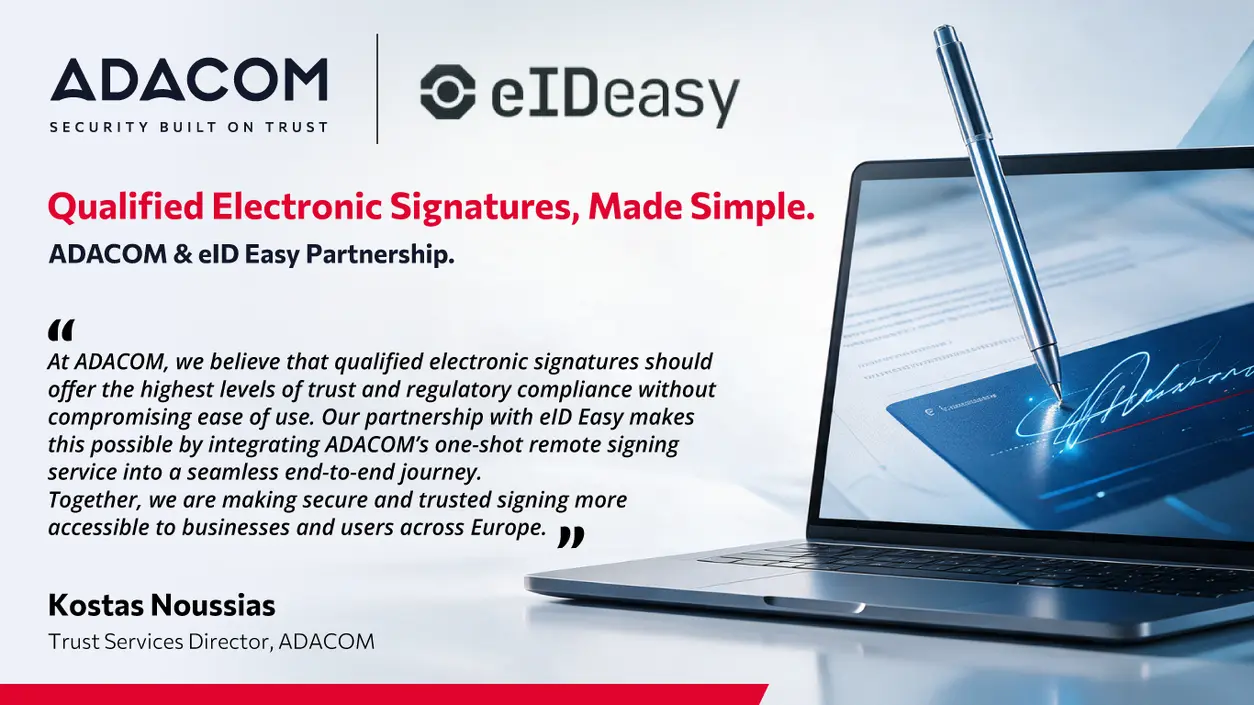 ADACOM & eID Easy Partner to Simplify Remote Qualified Electronic Signatures main image