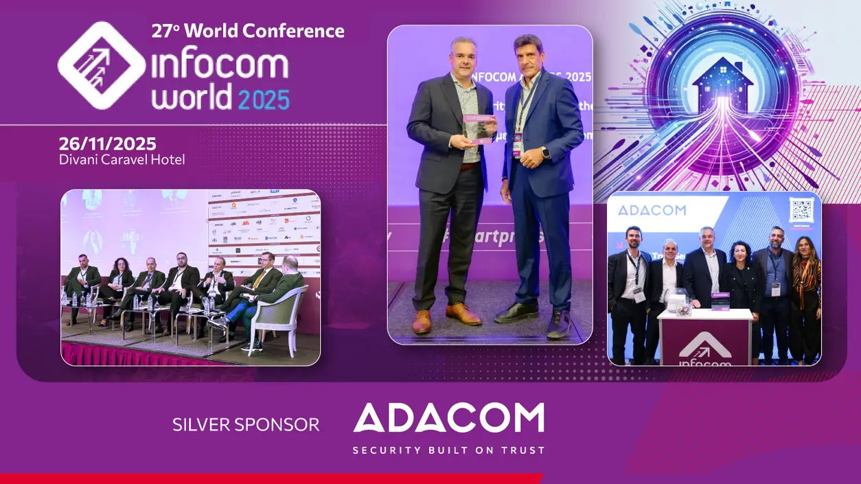 ADACOM Awarded “CyberSecurity Company of the Year” in Greece at the 27th InfoCom World main image